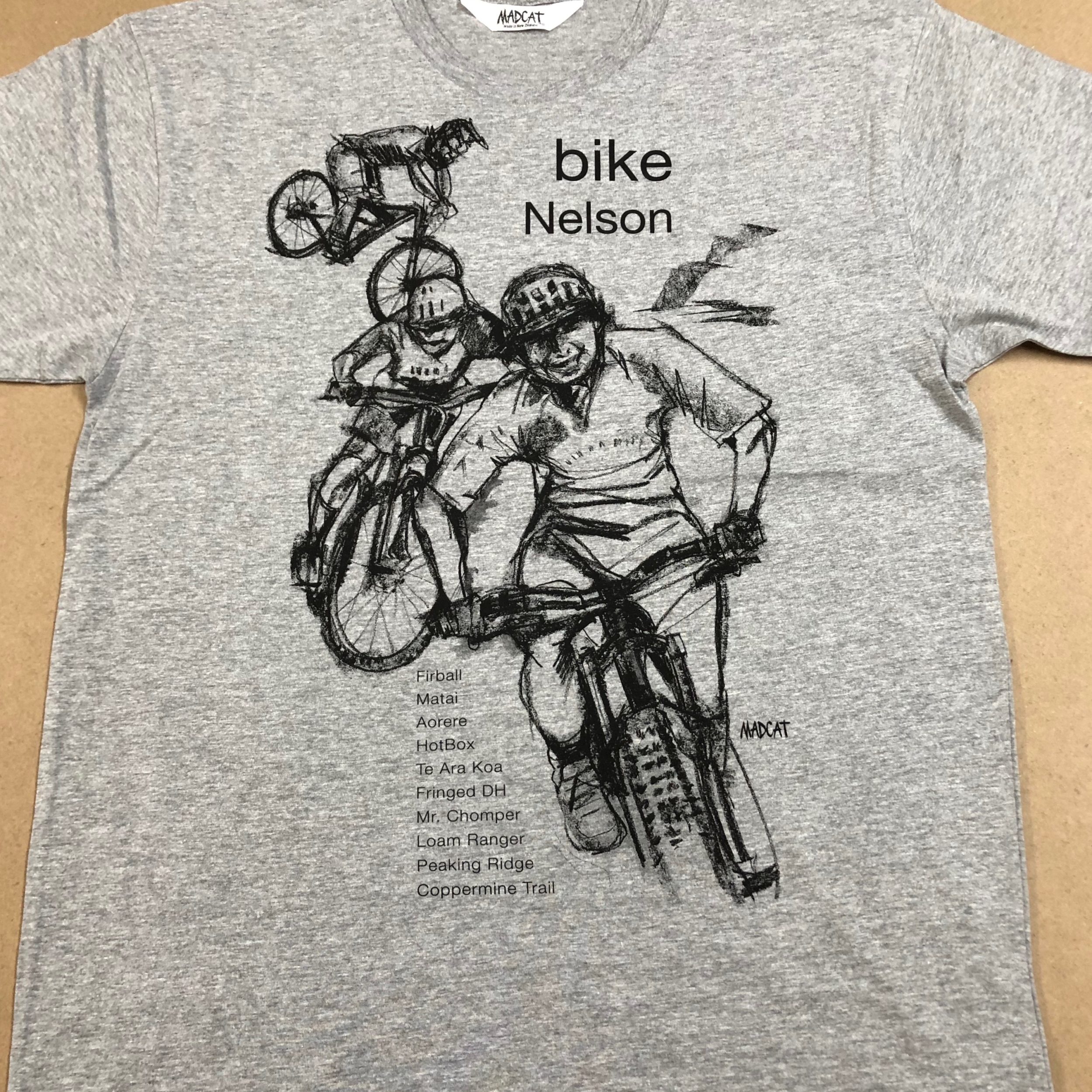 Bike Nelson T shirt for Men, Grey Marl