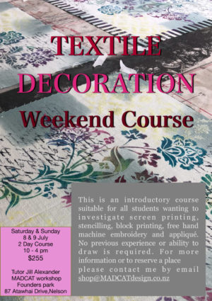 Textile Decoration Weekend Course